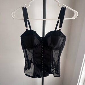 La SENZA Black Mesh Corset Top